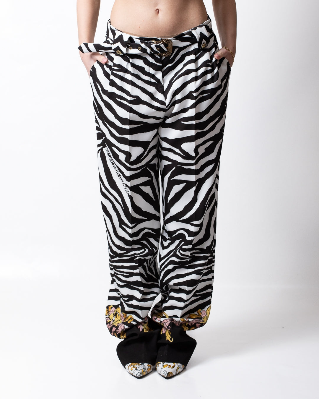 Pantalone Versace Jeans Couture zebrato donna