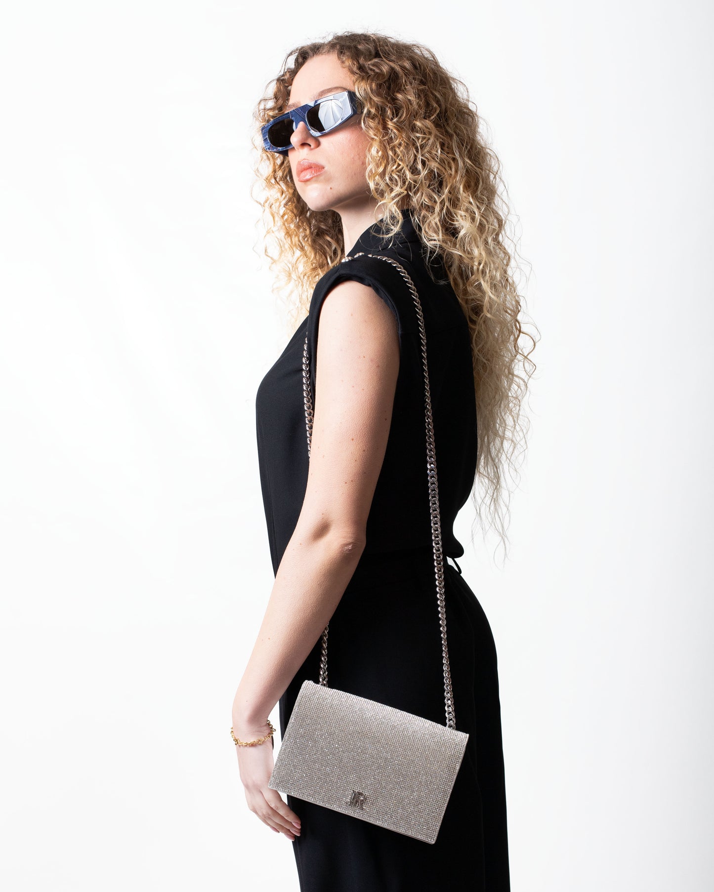 Borsa John Richmond con strass all-over donna
