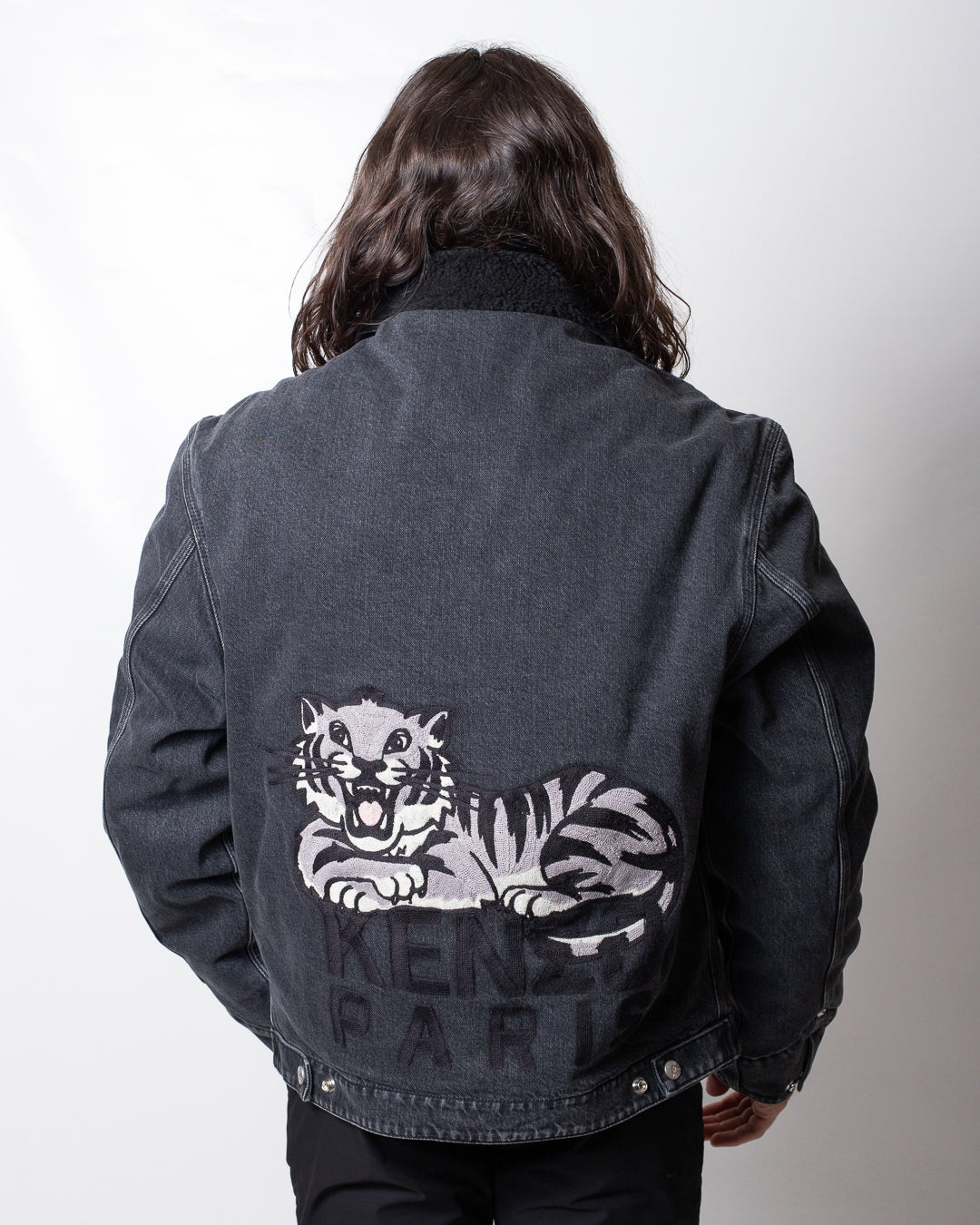 Giubbotto Kenzo Paris "Happy Tiger" in denim uomo