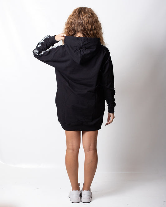 Felpa Moschino Underwear con cappuccio e fasce logate donna