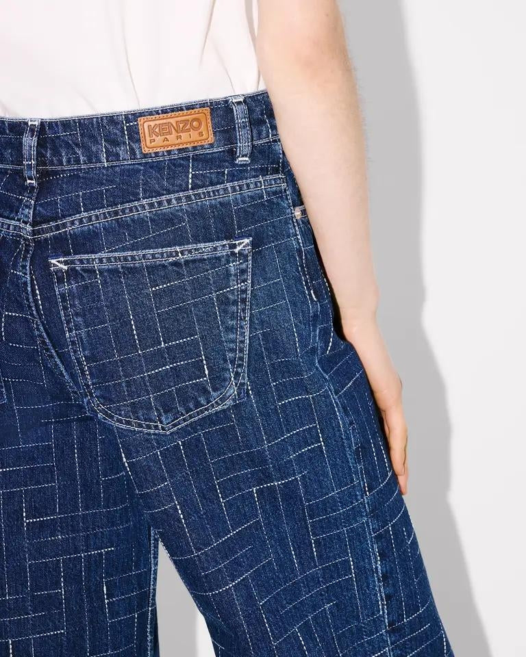 Jeans Kenzo Paris "Weave Ayame" wide leg donna