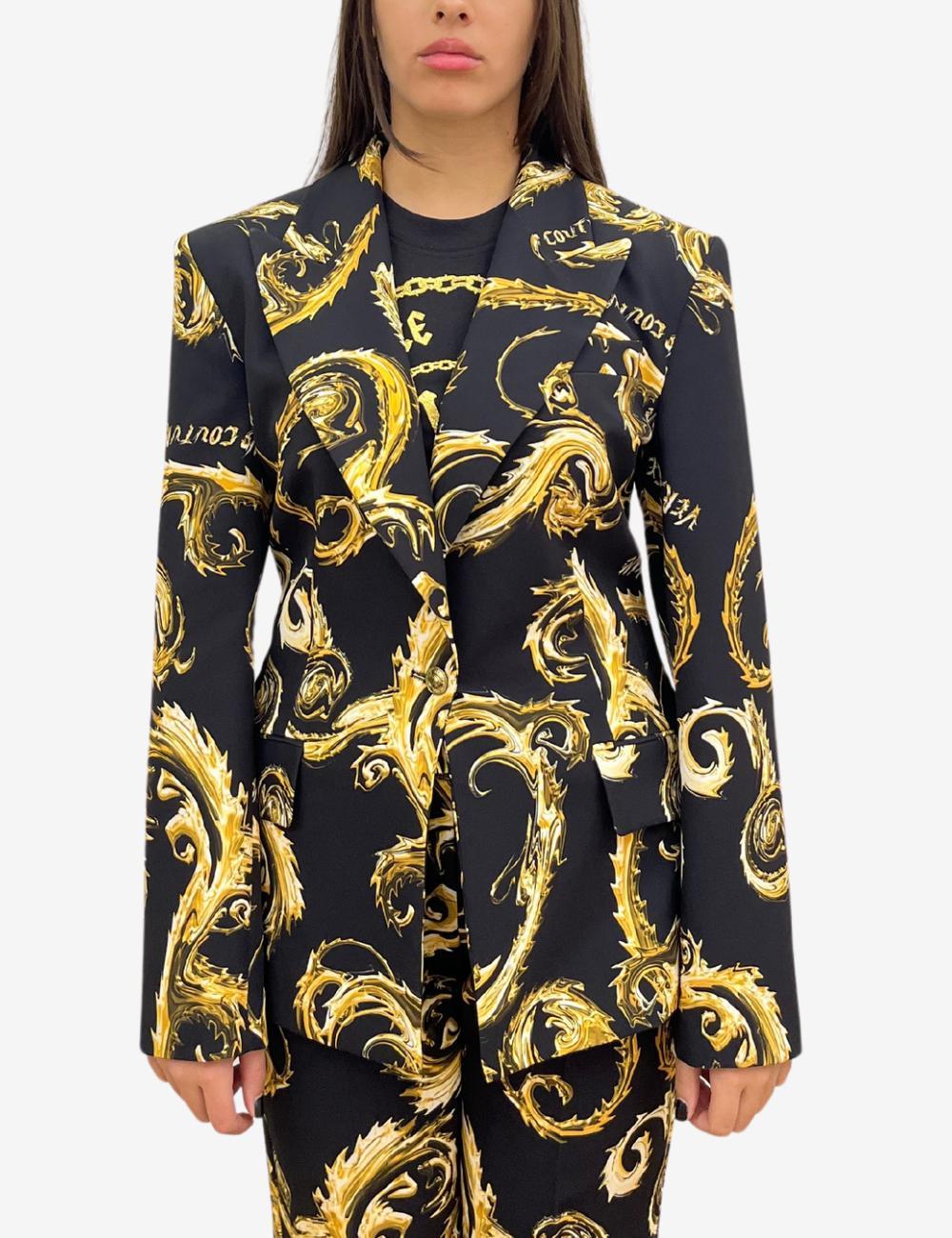 Blazer Versace Jeans Couture con fibbia Baroque donna