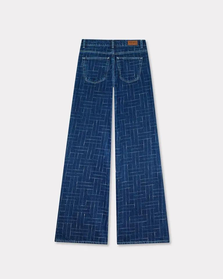 Jeans Kenzo Paris "Weave Ayame" wide leg donna