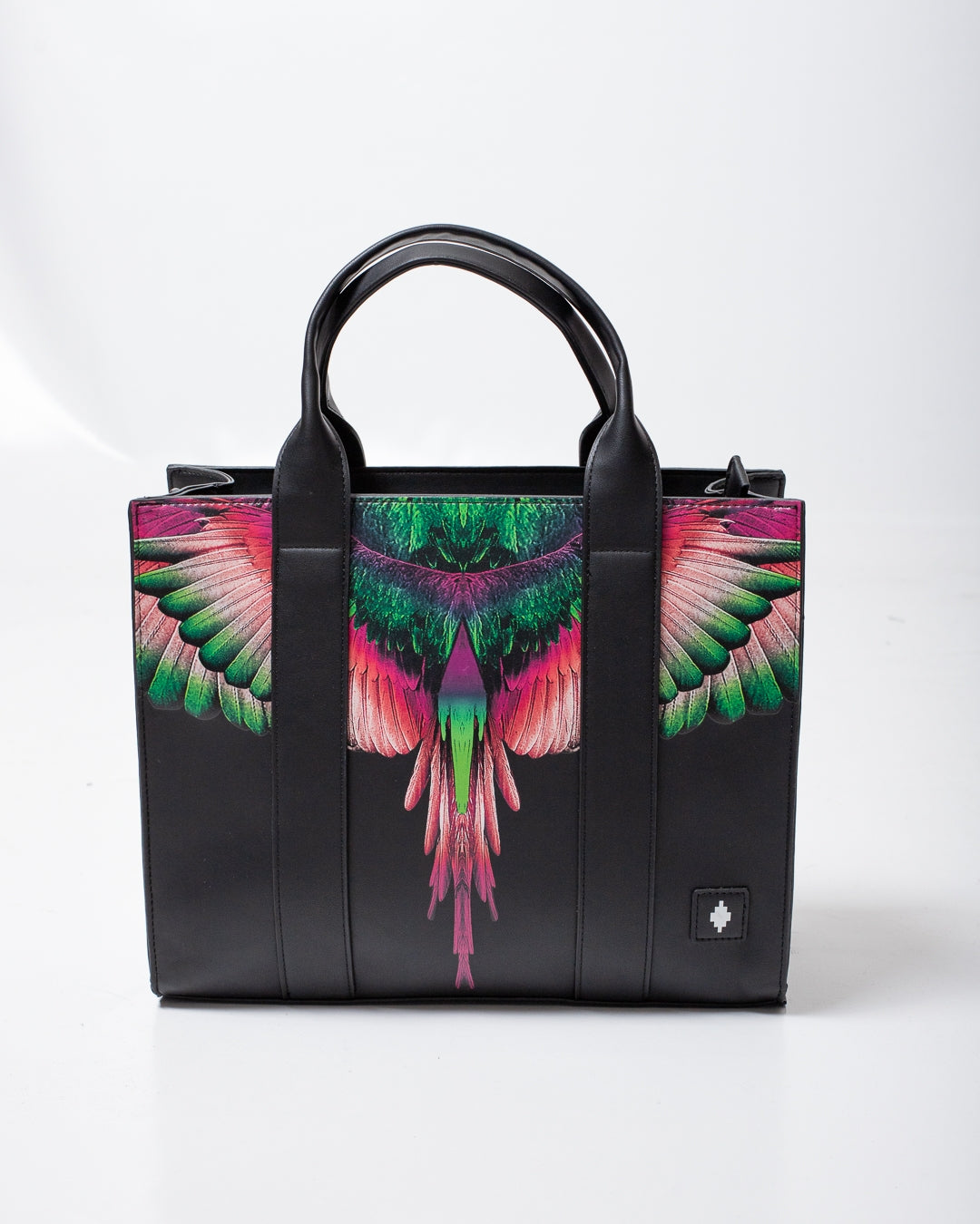 Borsa Marcelo Burlon in ecopelle shopping bag wings colorfull donna