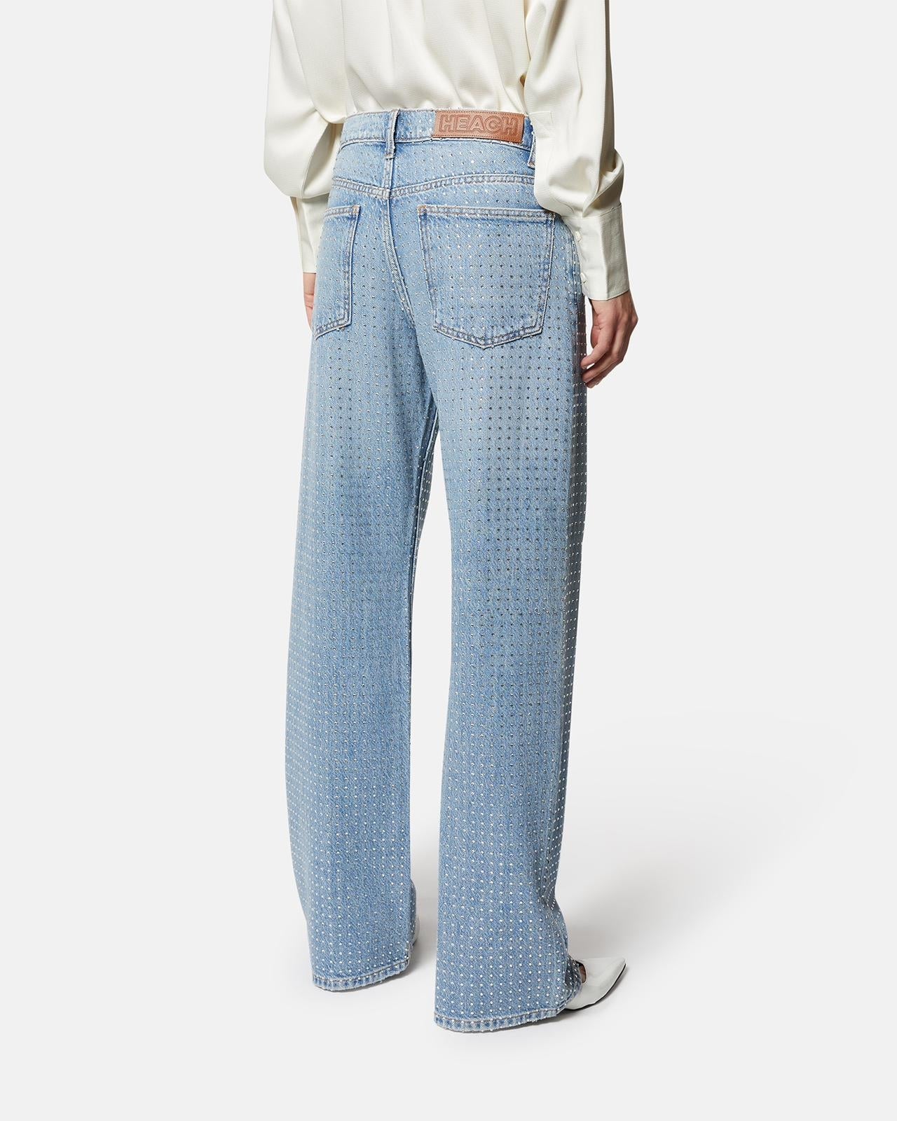 Jeans Silvian Heach con applicazione di brillantini allover