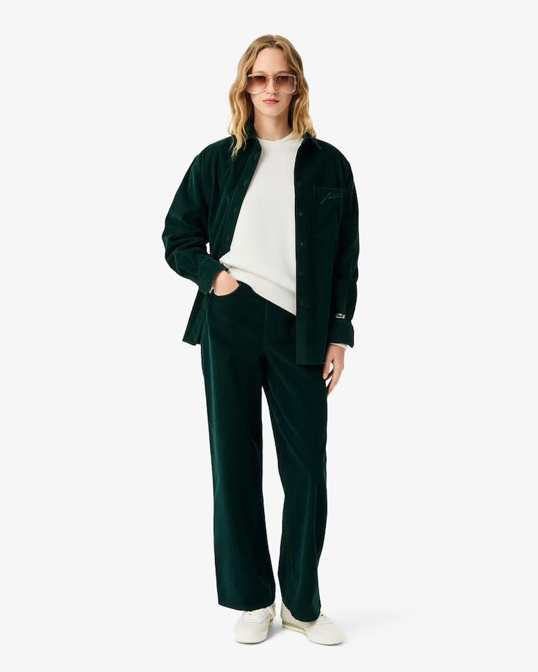 Maglia Lacoste girocollo in misto lana donna