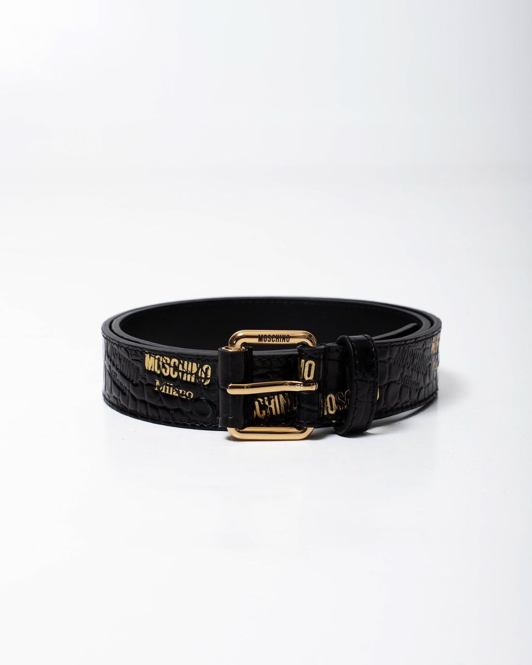 Cinta Moschino texture serpentata uomo