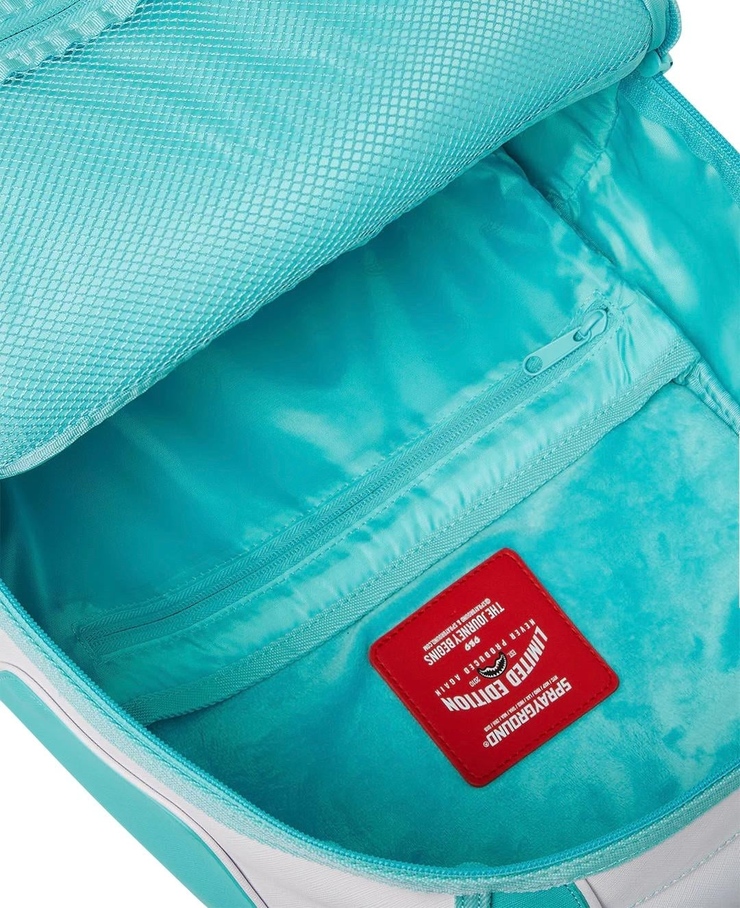 Zaino Sprayground bianco Shark central blue and white color dlxsv backpack