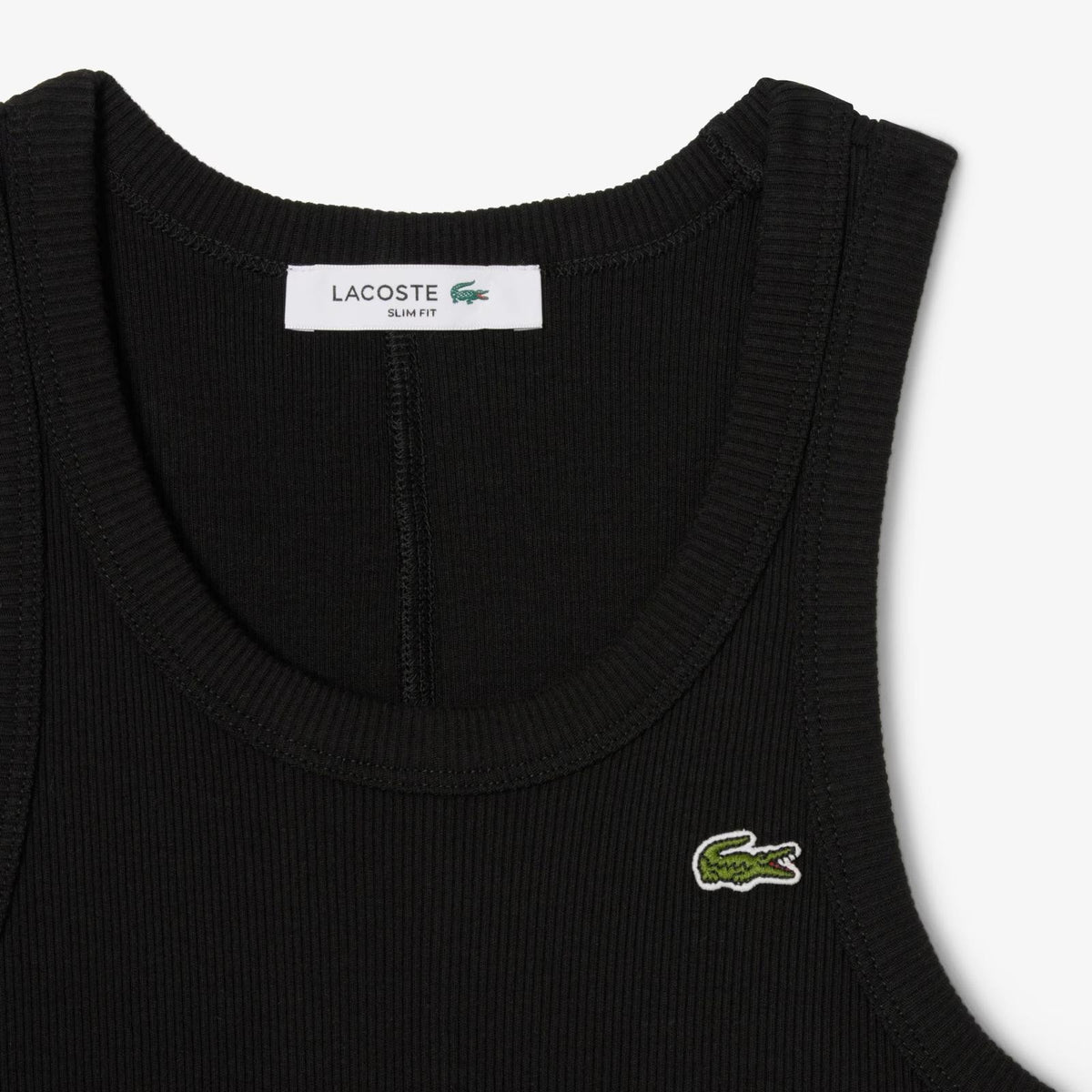 Canotta Lacoste in costina logo classic donna