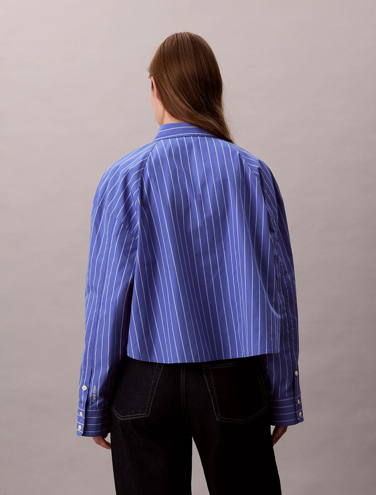 Camicia Calvin Klein Jeans cropped a strisce donna