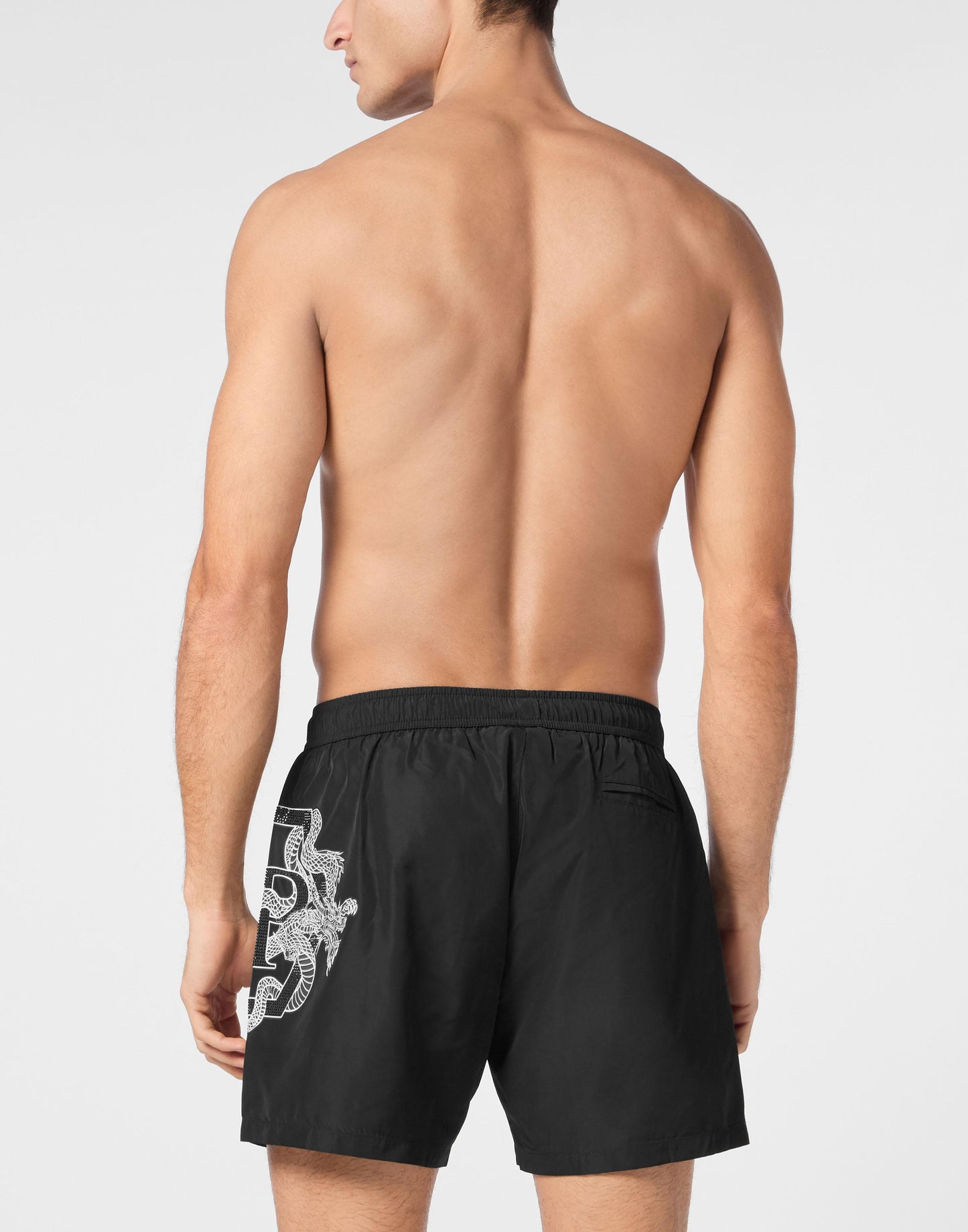 Boxer mare Philipp Plein con stampa "dragon" e applicazione uomo