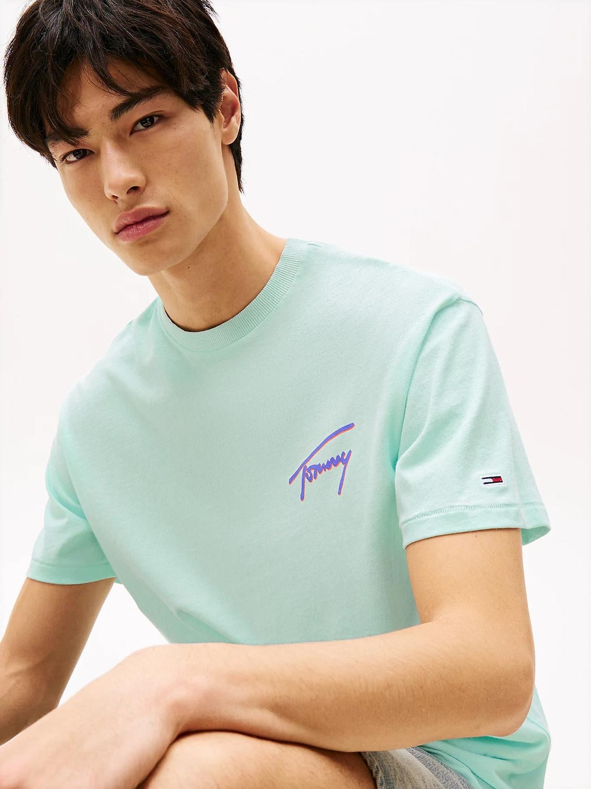 T-Shirt Tommy Jeans con logo signature uomo