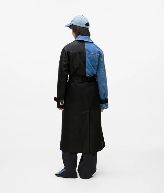 Trench Karl Lagerfeld Jeans "Mixed Material" donna