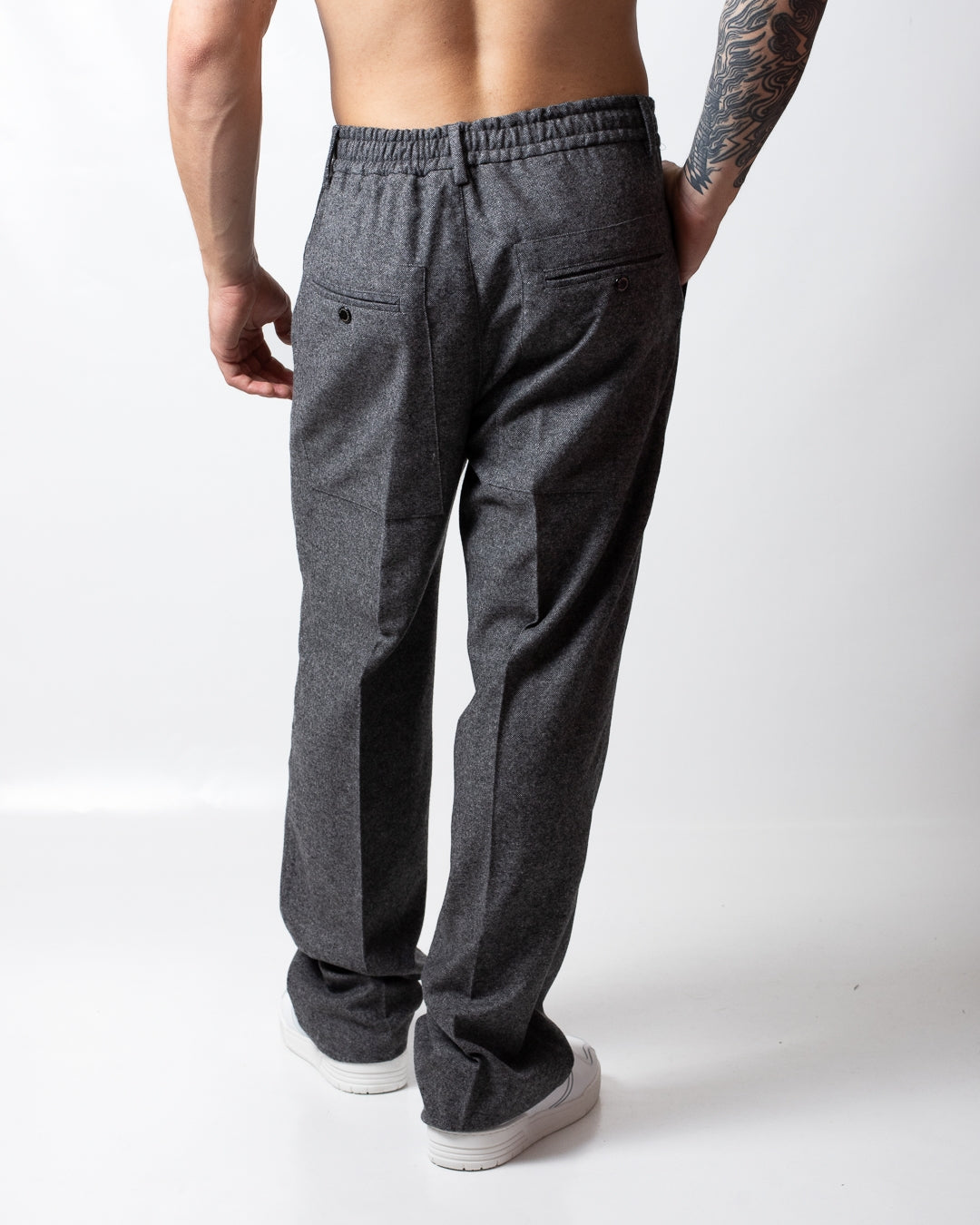 Pantalone Daniele Alessandrini in misto lana uomo