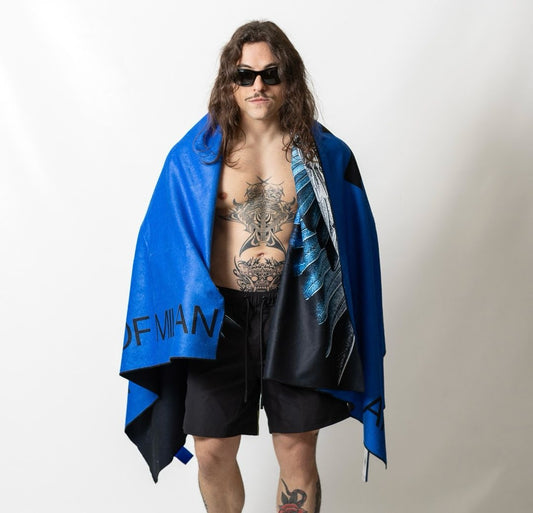 Telo mare Marcelo Burlon in spugna logato