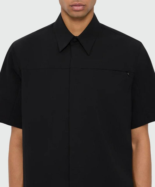 Camicia MSGM elasticizzata con logo ricamato
