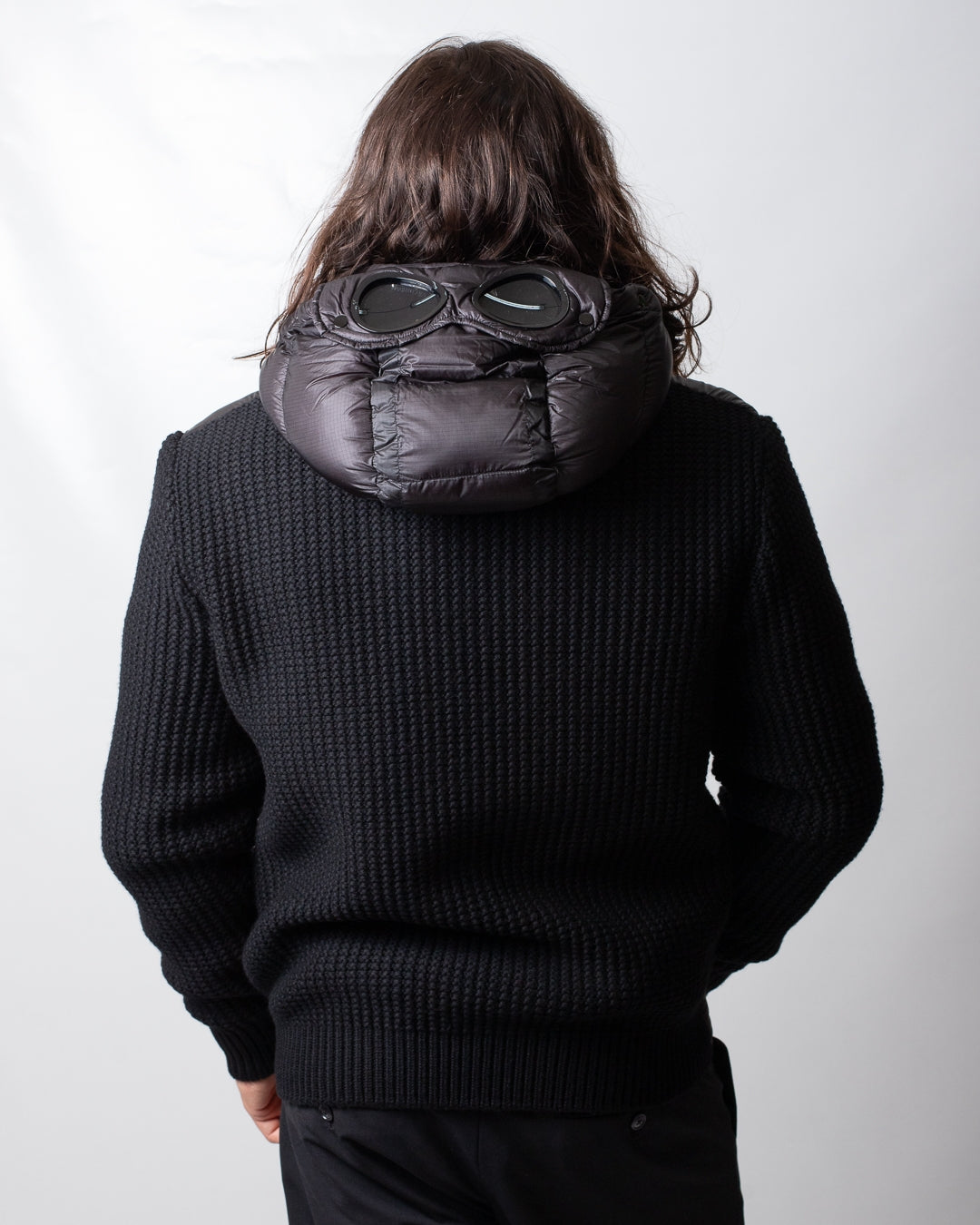 Giubbotto C.P. Company con maniche e schiena in maglia uomo