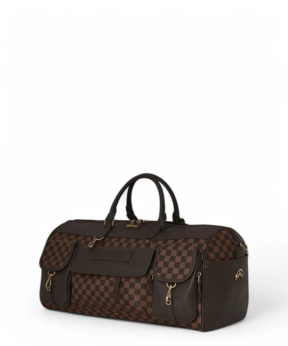 Borsone Sprayground marrone spec ops pixel emboss large duffle