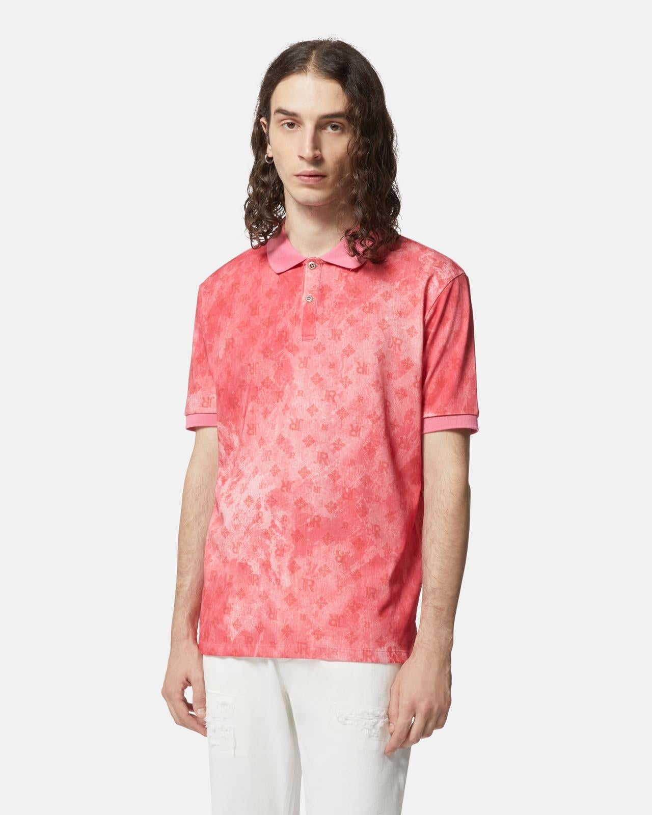 Polo John Richmond con logo stampato jacquard uomo