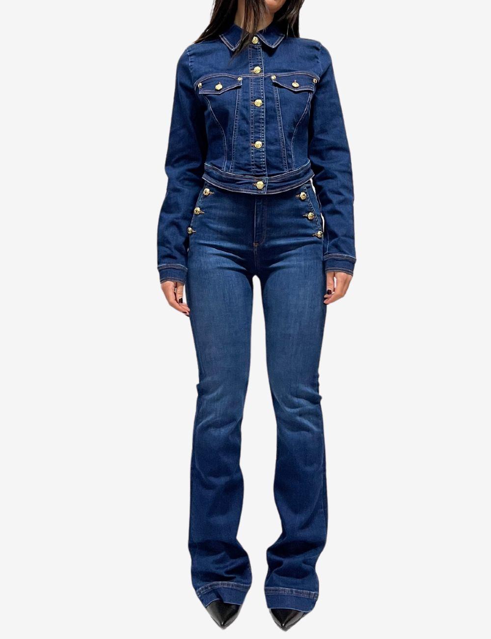 Giubbotto Nenette in denim scuro donna