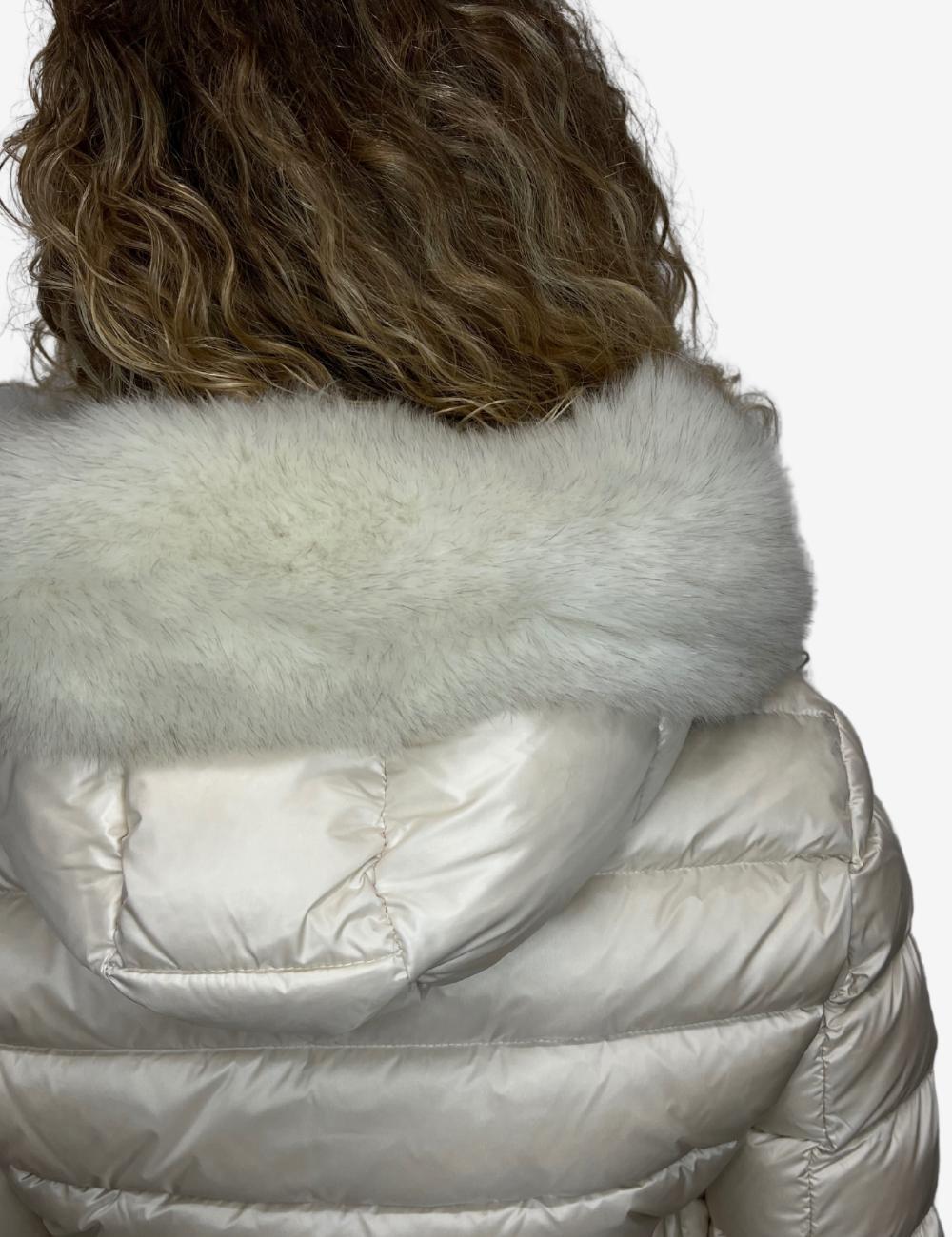 Piumino cangiante Colmar con cappuccio in vera pelliccia donna