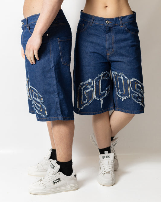 Bermuda GCDS in denim "Logo Lounge"