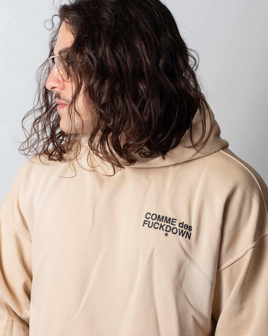 Felpa Comme des Fuckdown con cappuccio e stampe uomo