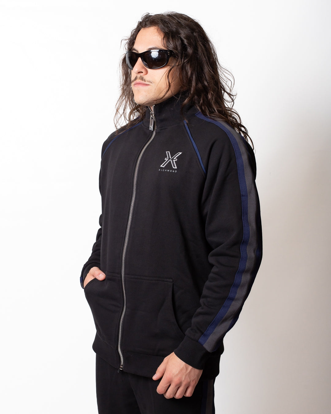 Felpa Richmond X fullzip a collo alto uomo