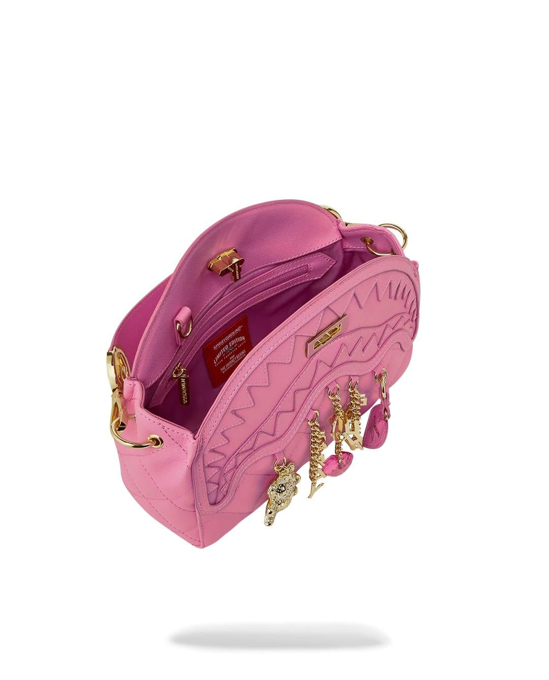 Borsa a tracolla Sprayground rosa "Hanging charms handbag" donna
