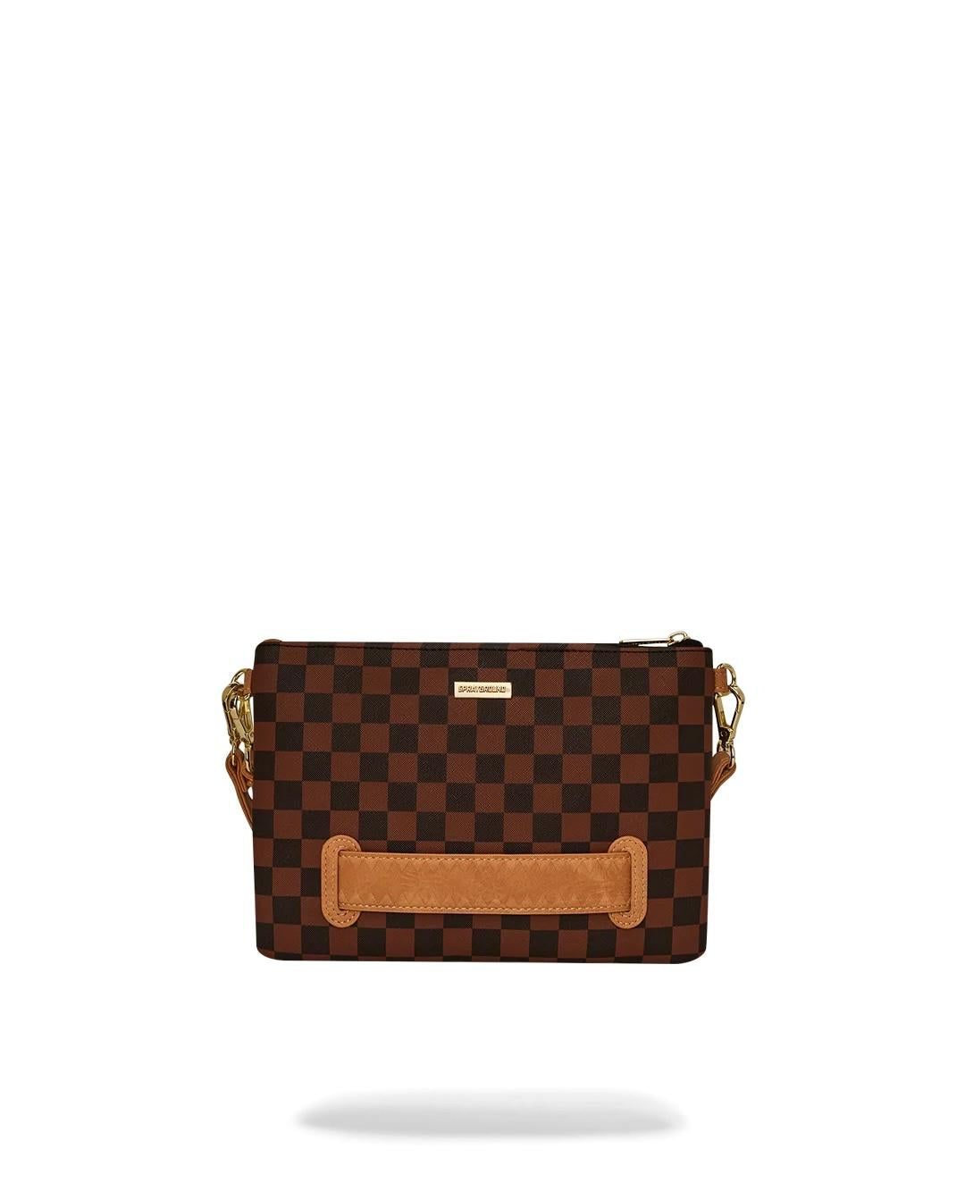 Pochette Sprayground marrone Hennyville crossover clutch con tracolla