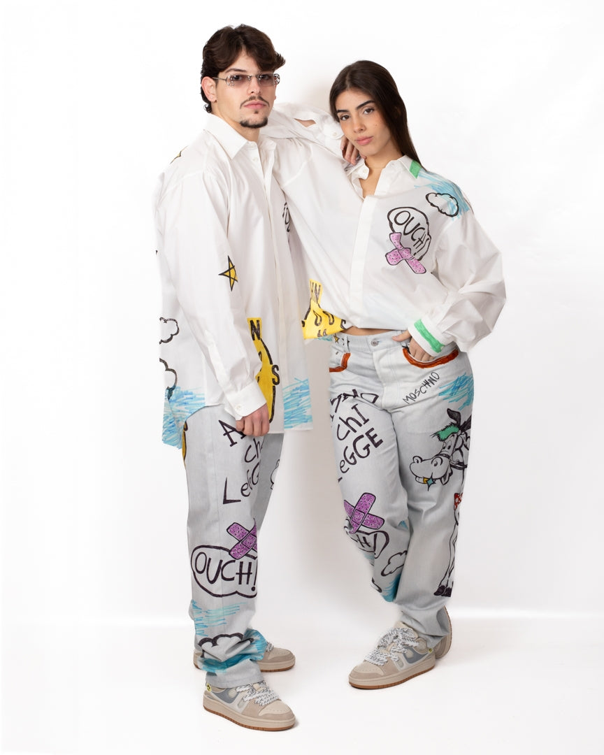 Camicia Moschino con stampa disegno