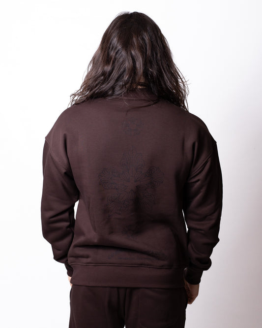 Felpa Comme des Fuckdown girocollo con stampe gothic uomo