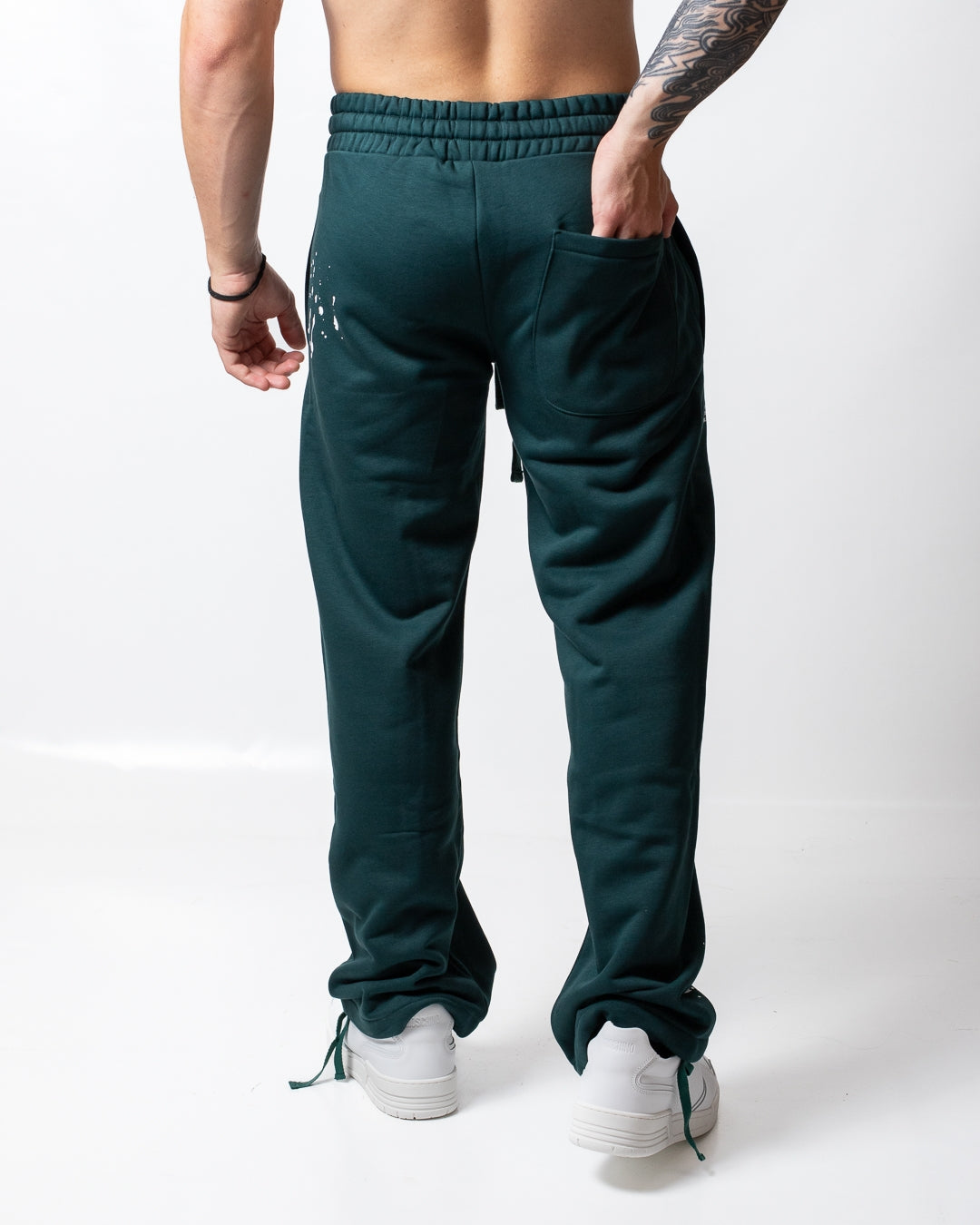 Pantalone Comme des Fuckdown in felpa con nervature e stampa uomo
