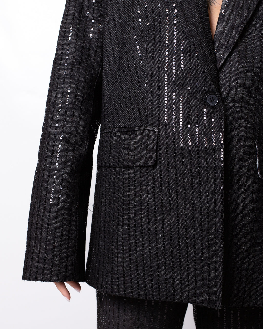 Giacca blazer Richmond X monopetto con paillettes donna
