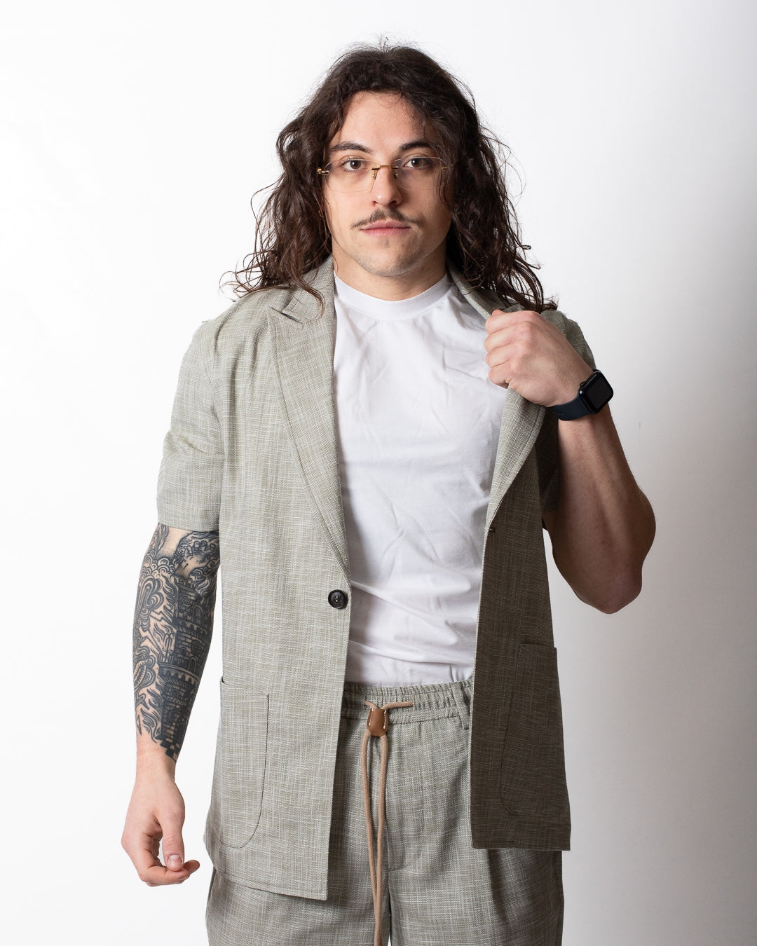 Giacca blazer Liu Jo monopetto a maniche corte uomo