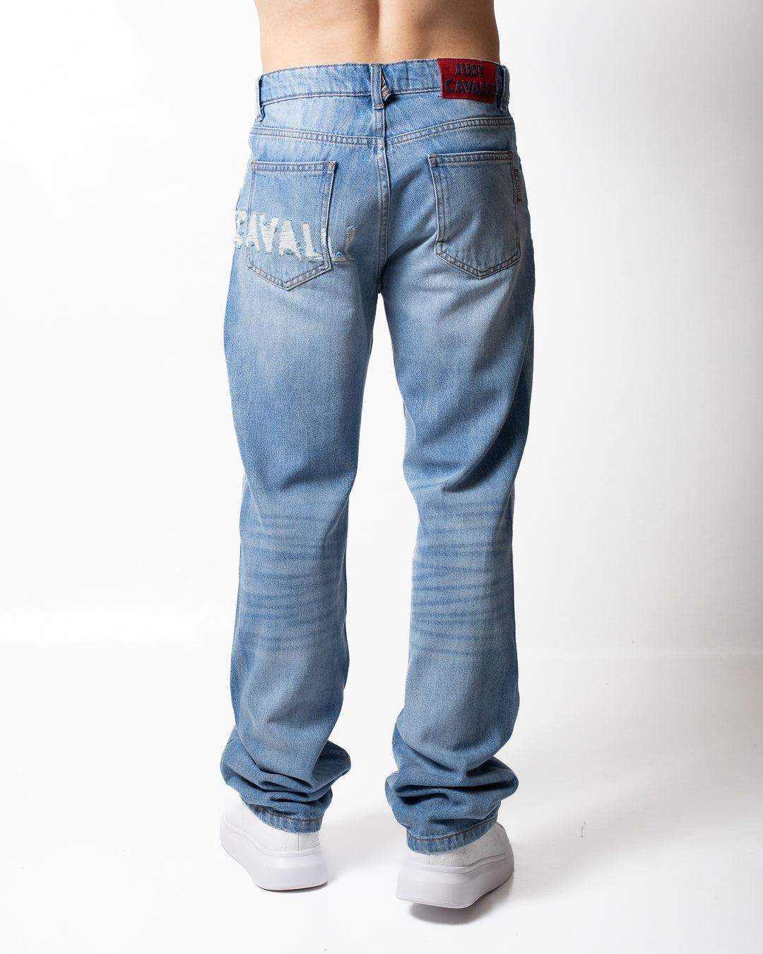 Jeans Just Cavalli straight con tagli uomo