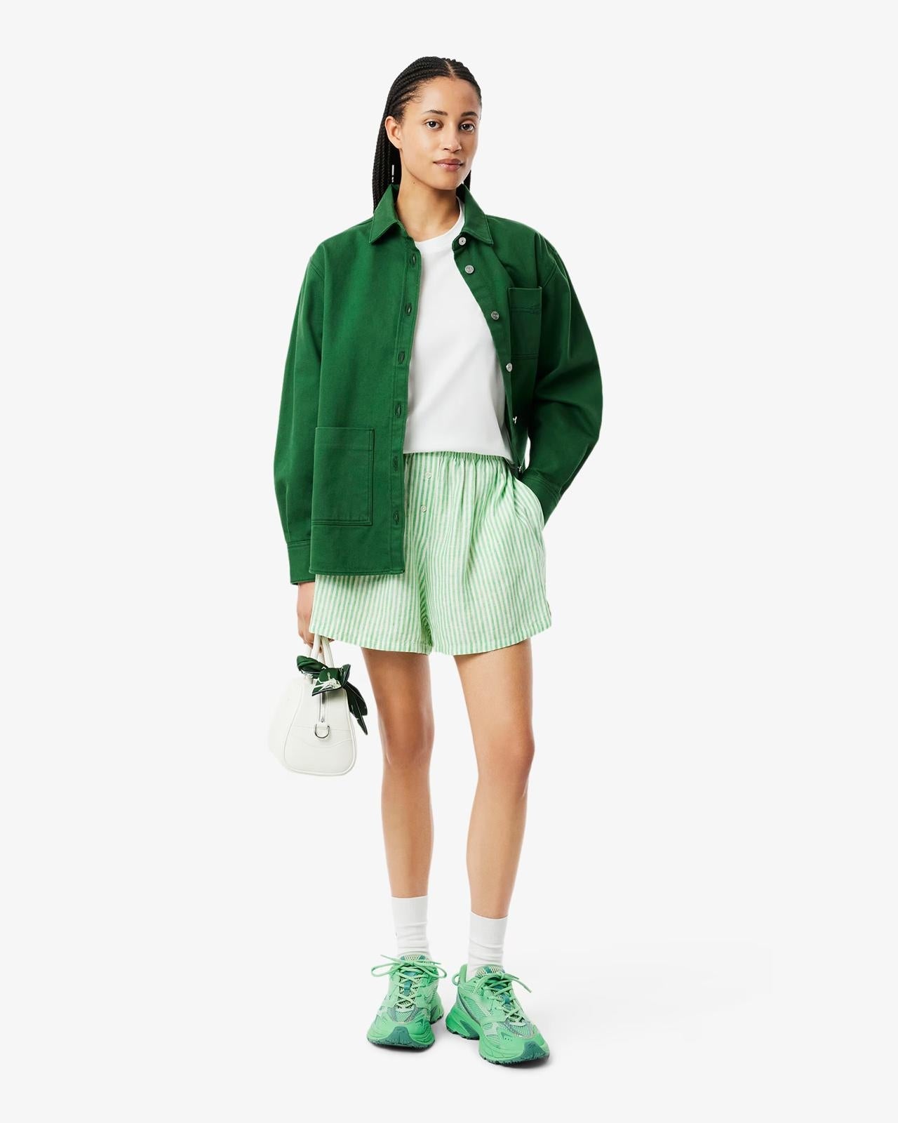Shorts Lacoste stampa a righe