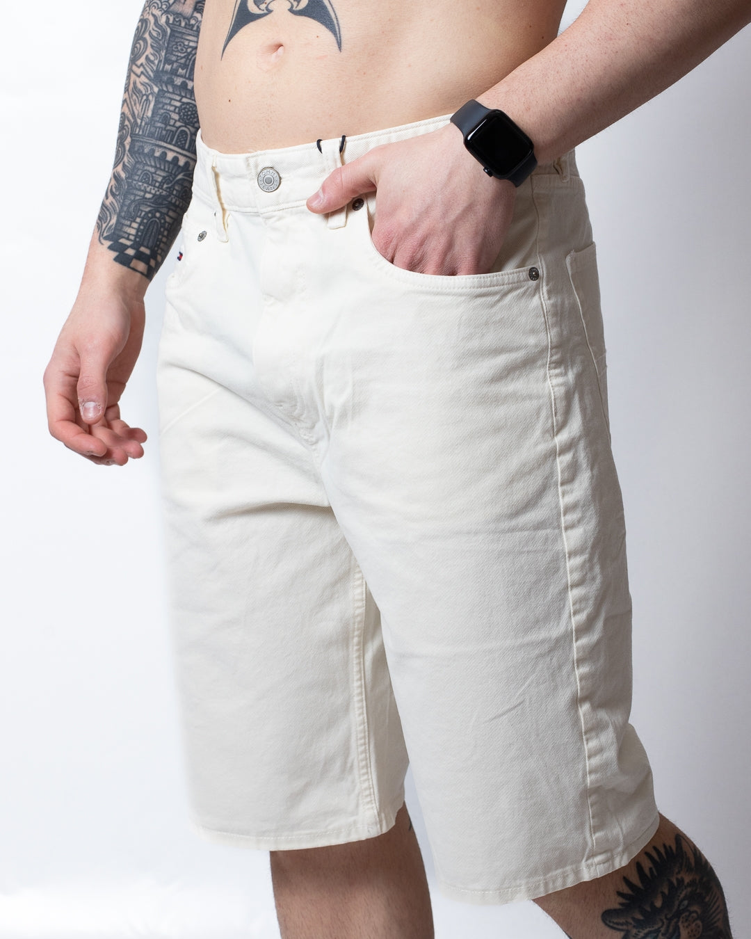 Bermuda Tommy Jeans white cinque tasche uomo