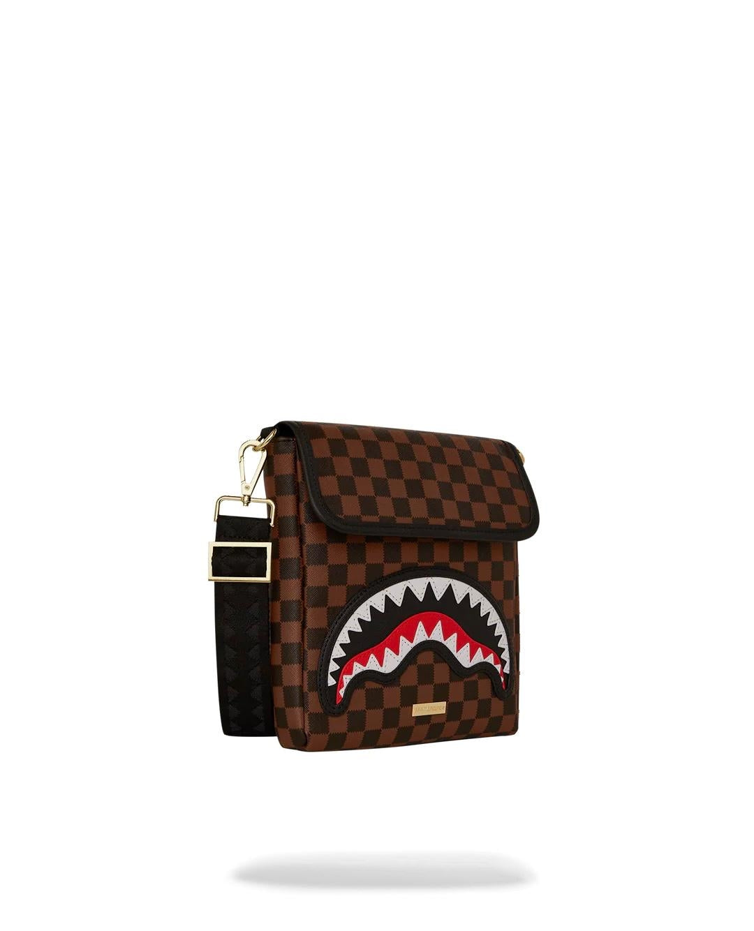 Tracolla Sprayground marrone Sawtooth sharks in paris messanger sling