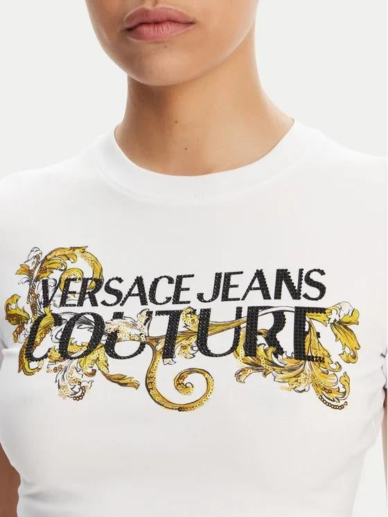 T-Shirt Versace Jeans Couture "Baroque strass" donna
