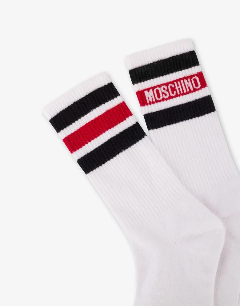 Calze Moschino in spugna con banda logata