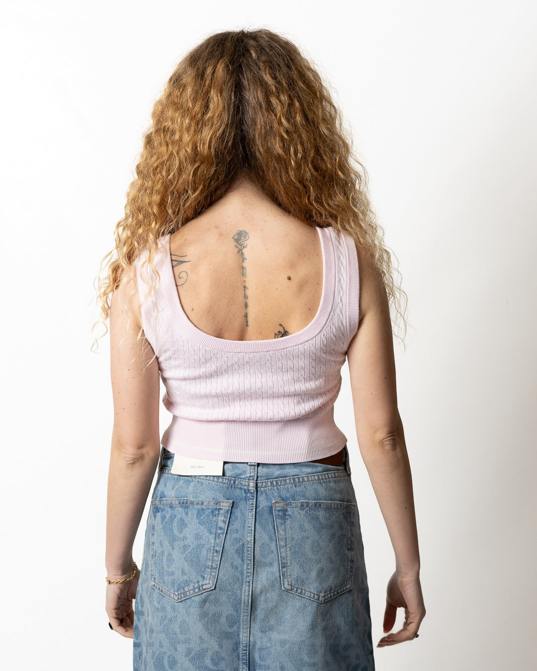 Canotta Calvin Klein ricamata cropped donna