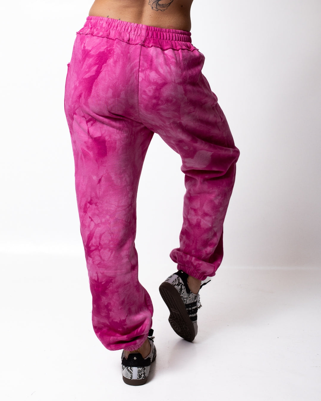 Pantalone Disclaimer in felpa effetto tie dye donna