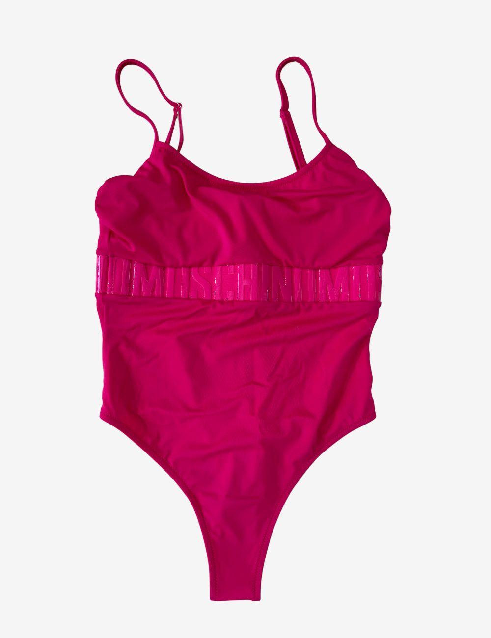Costume Moschino intero con logo in gomma donna