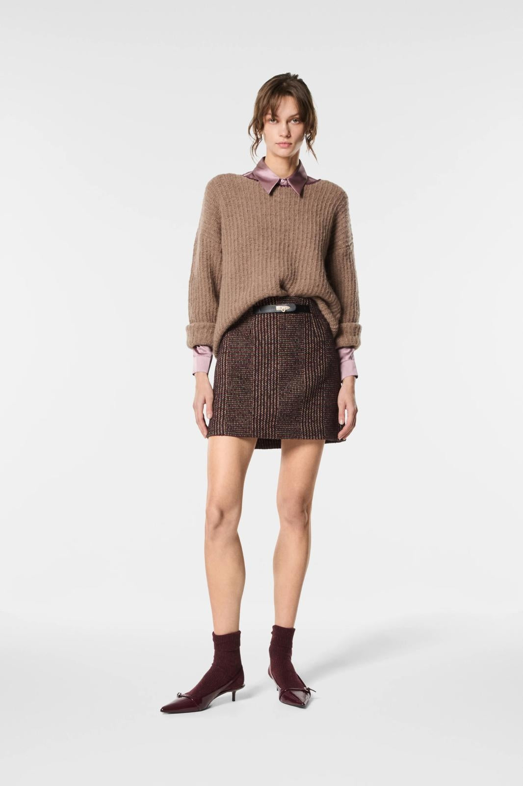 Gonna Nenette in misto lana donna