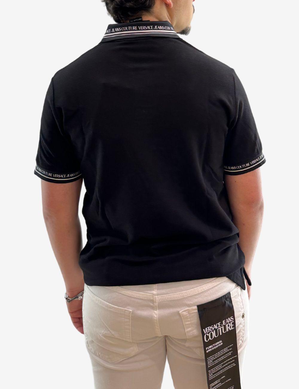 Polo Versace Jeans Couture con logo ricamato uomo