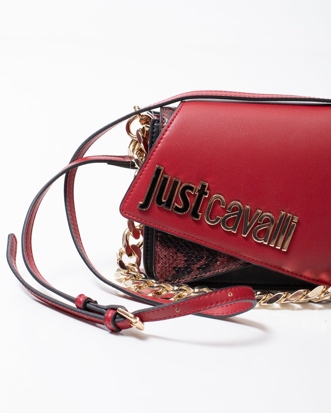 Borsa Just Cavalli "Metal Lettering" python donna