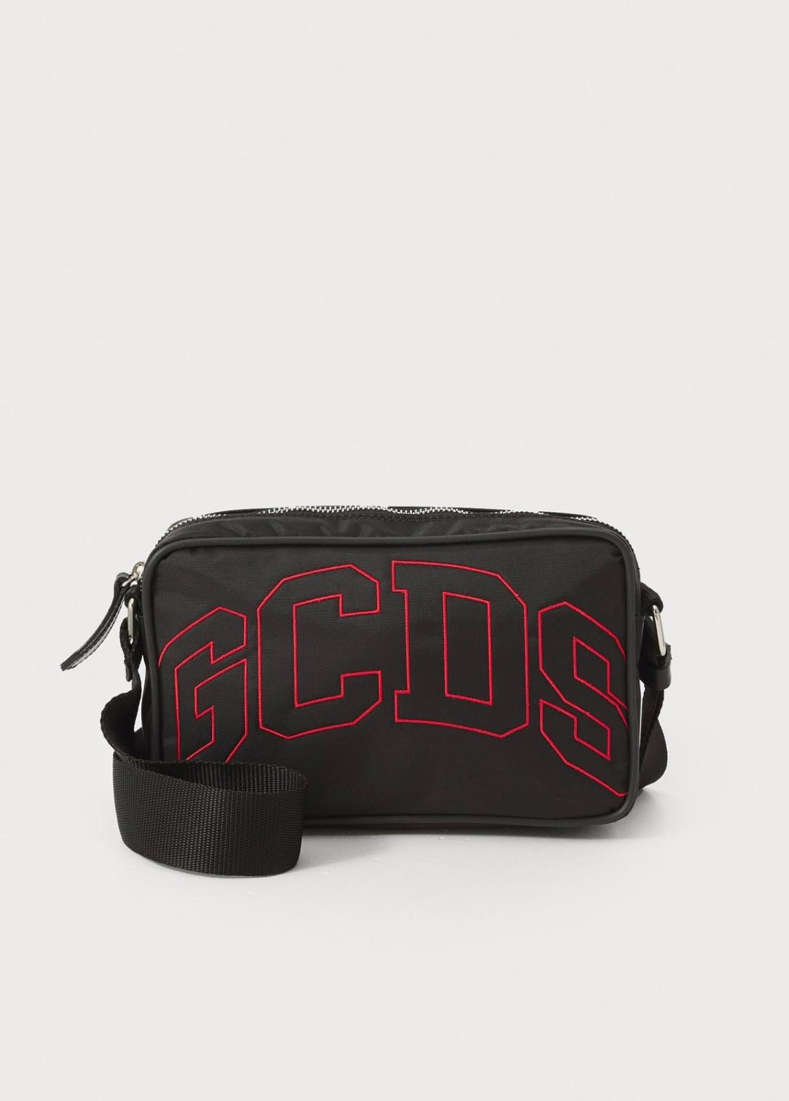Tracolla GCDS in nylon con logo ricamato