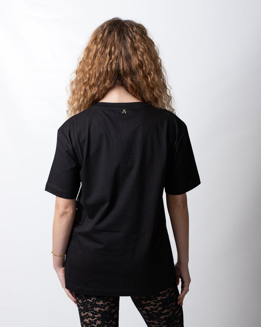 T-Shirt Twinset Actitude con stampa e strass donna