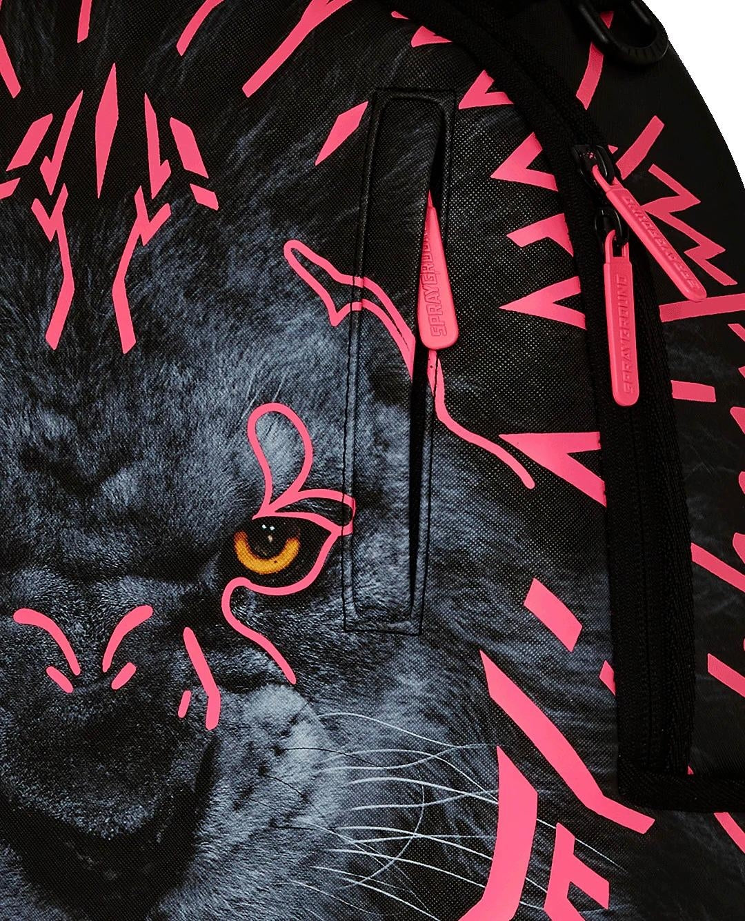Zaino Sprayground nero AI Lion neon pink backpack